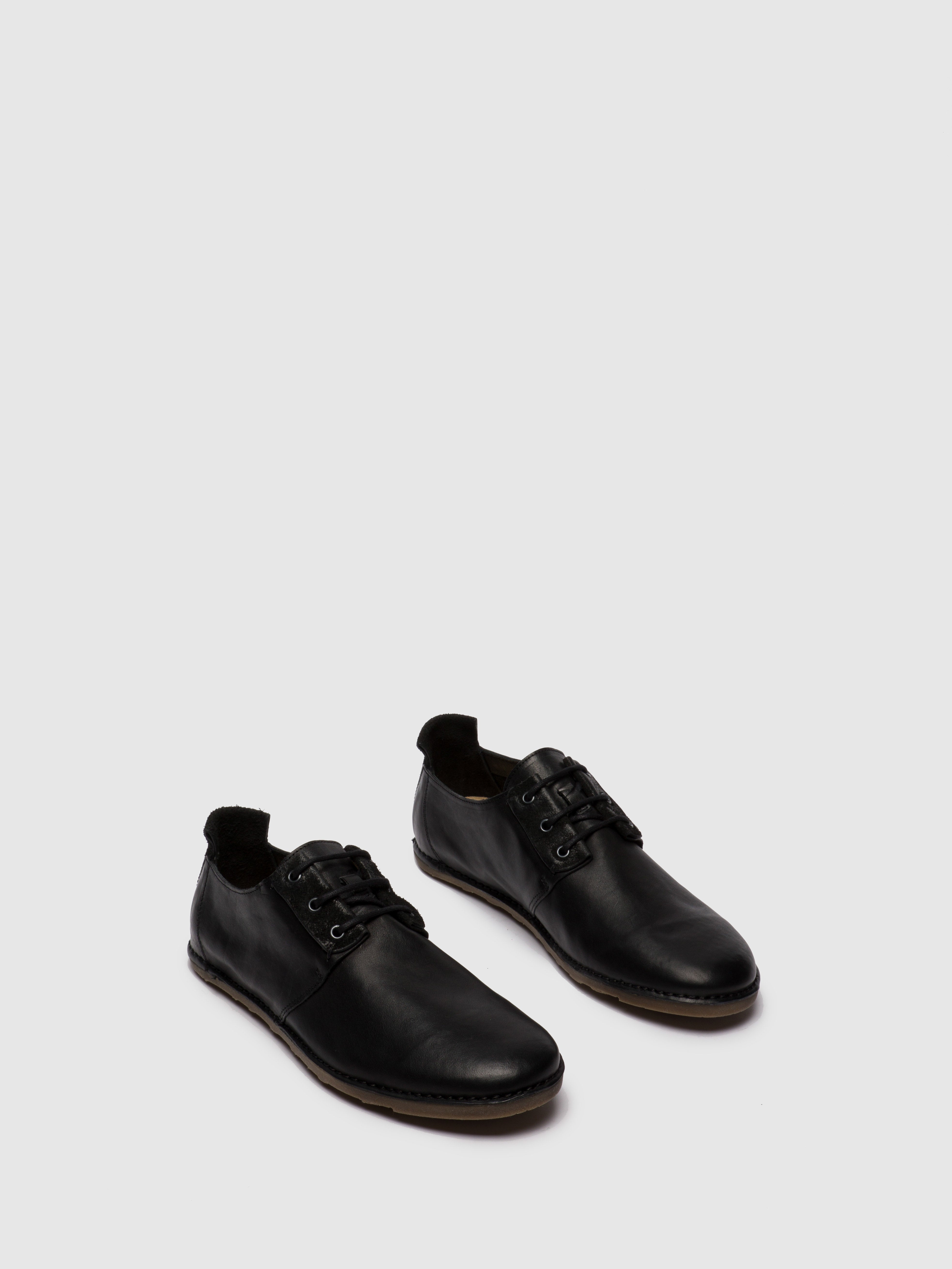 Fly London Black Lace-up Shoes